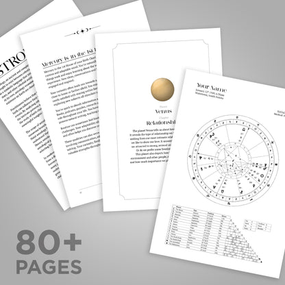 Personalised Birth Chart Book | Space Cover Astrology Gift