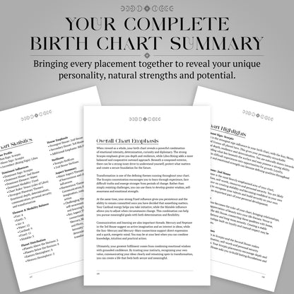 Personalised Birth Chart Book | Sun, Moon, Rising Cover Astrology Gift