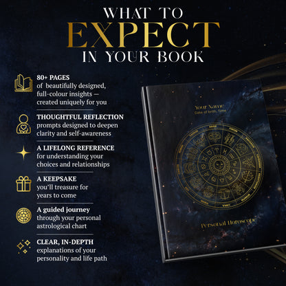 Personalised Birth Chart Book | Space Cover Astrology Gift