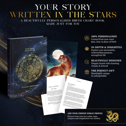 Personalised Birth Chart Book | Space Cover Astrology Gift