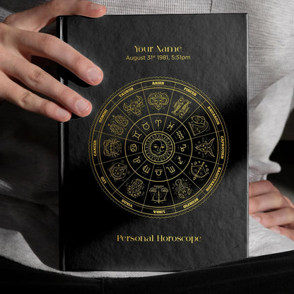 Personalised Birth Chart Book | Black Cover Astrology Gift