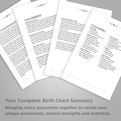 Personalised Birth Chart Book | Sun, Moon, Rising Cover Astrology Gift