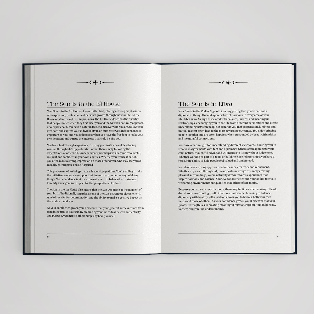 Personalised Birth Chart Book | Space Cover Astrology Gift