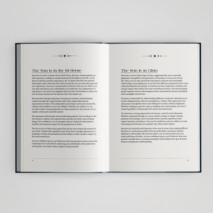 Personalised Birth Chart Book | Space Cover Astrology Gift