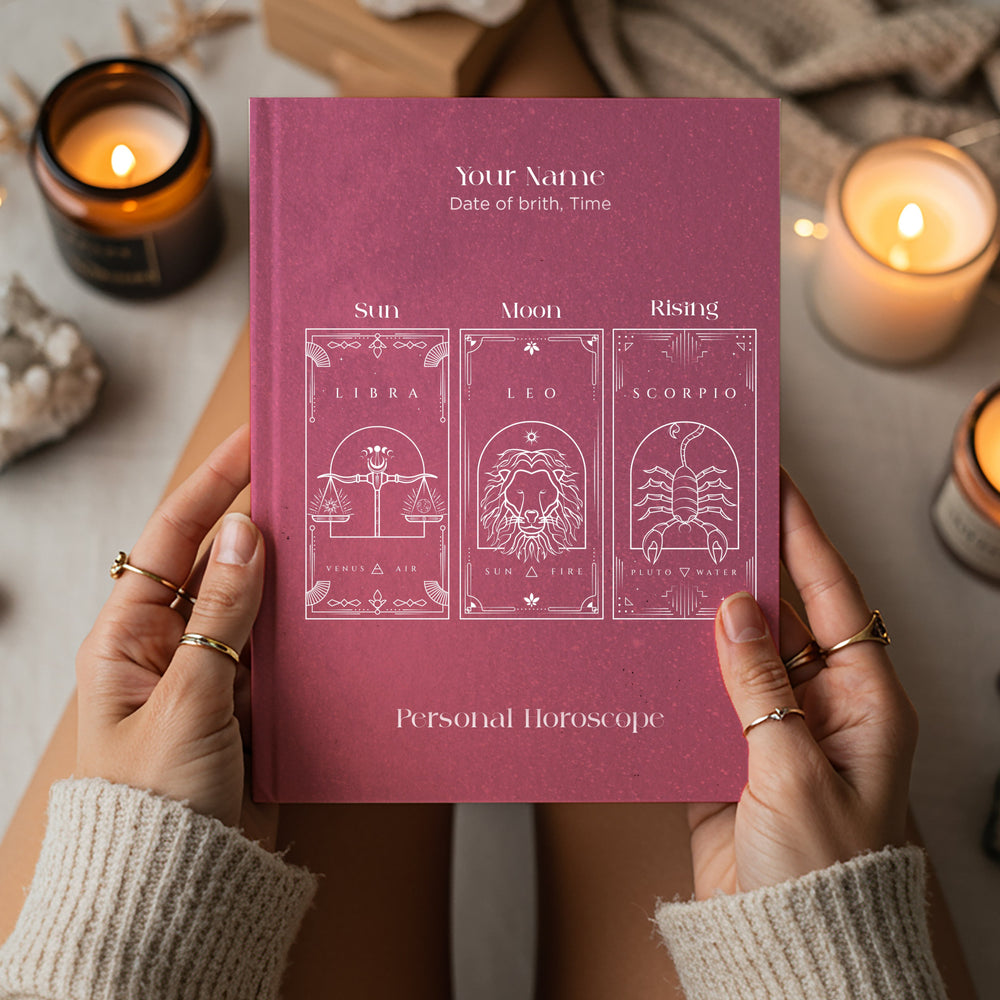 Personalised Birth Chart Book | Sun, Moon, Rising Cover Astrology Gift