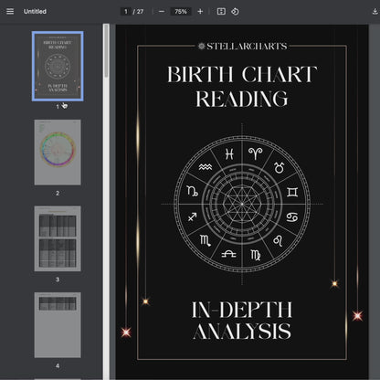 Custom Astrology Birth Chart with Natal Chart Reading PDF