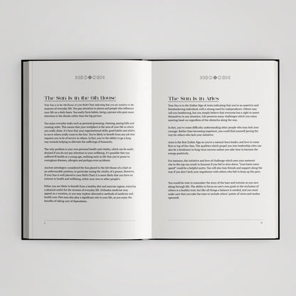 Birth Chart Custom Astrology Reading Personalised Hardback Book